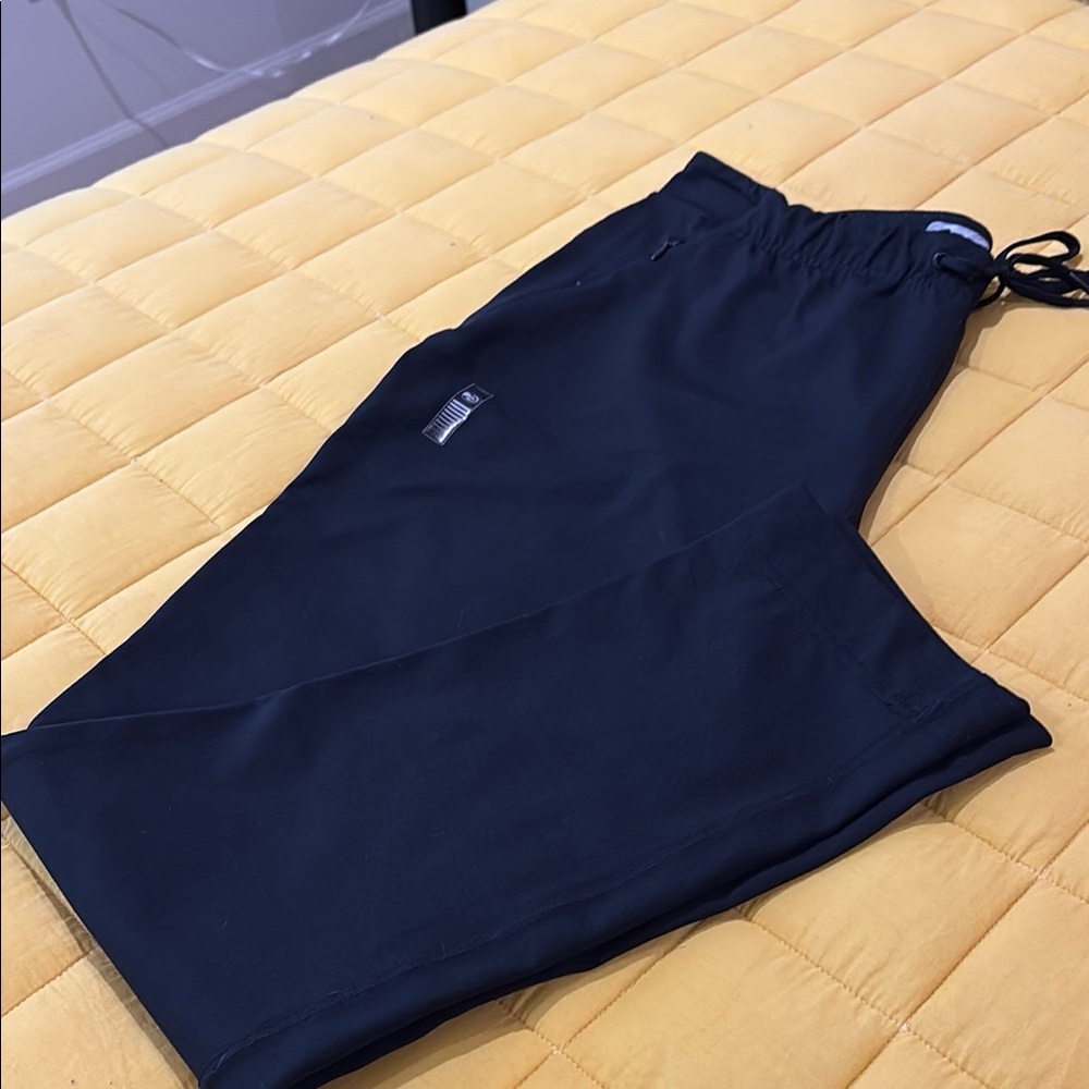 Black Joggers with Smooth Fabric and Straight-Leg Cut